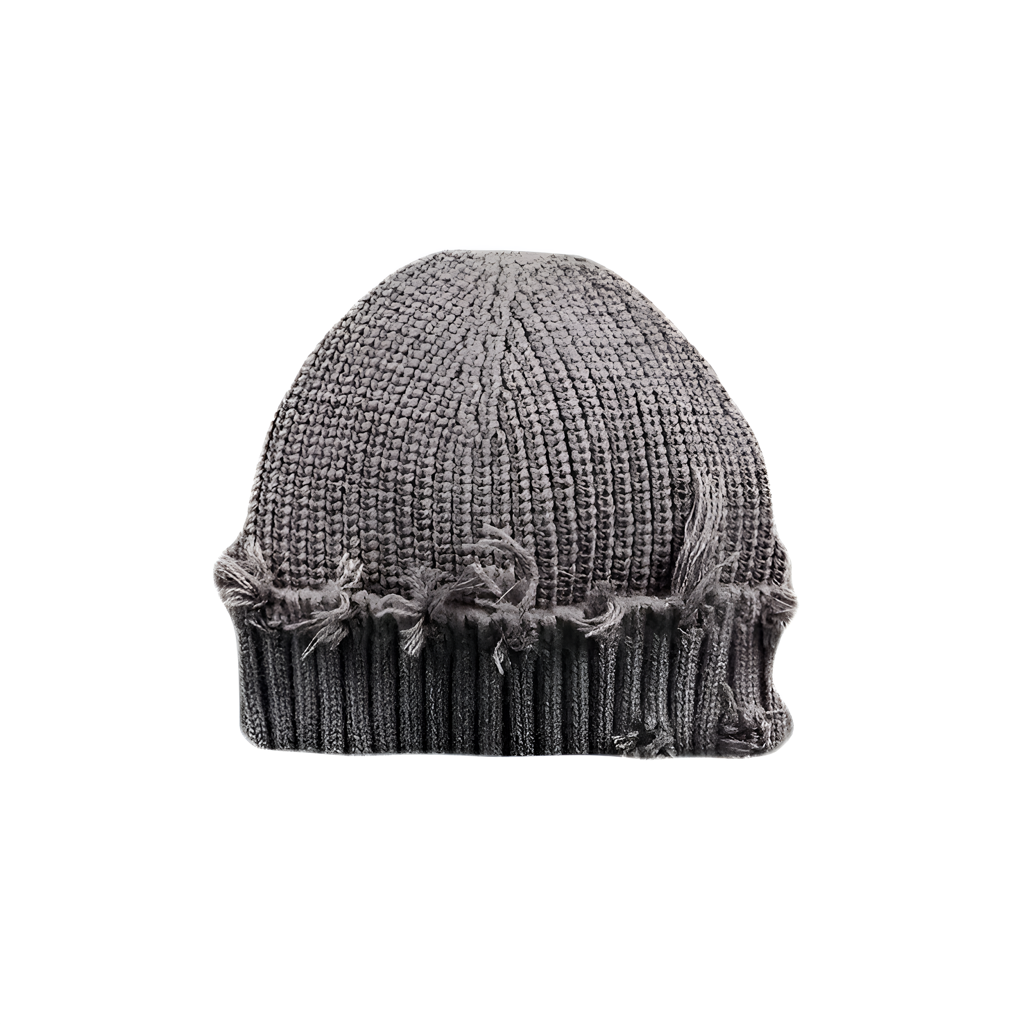 GRAY DESTROYED BEANIE