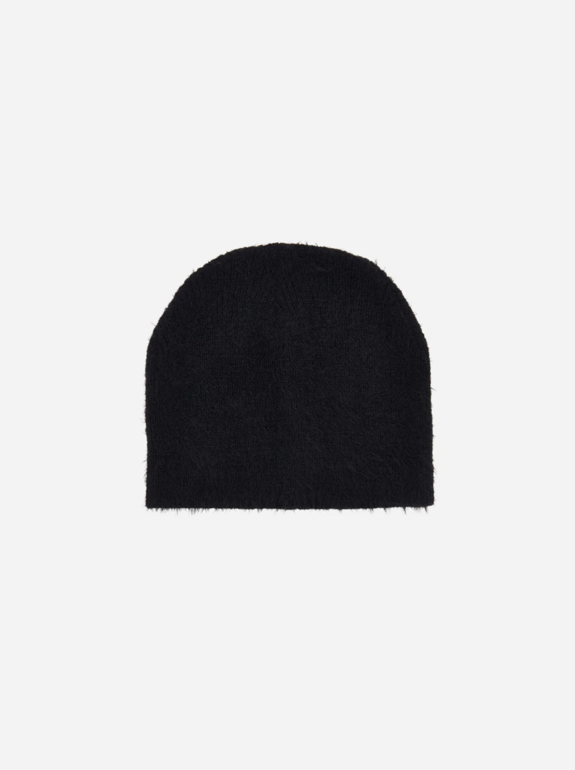 BLACK BEANIE MOHAIR